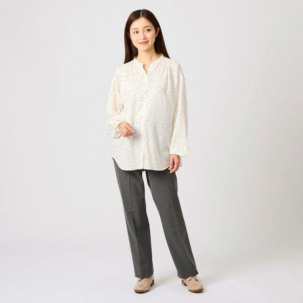 オルスタイージーケア長袖スキッパーブラウス