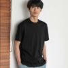 シルキーコットンクルーネック半袖Tシャツ