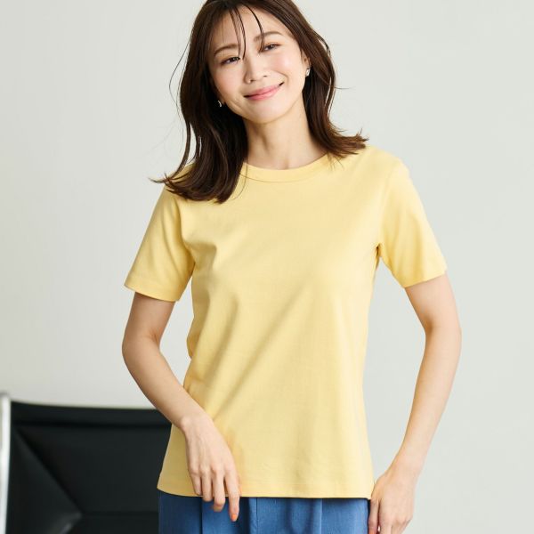 なめらかコットン半袖Tシャツ