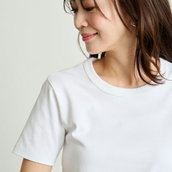 なめらかコットン半袖Tシャツ