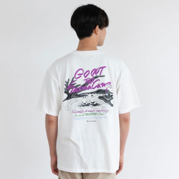 サウナキャンプ半袖バックプリントＴシャツ