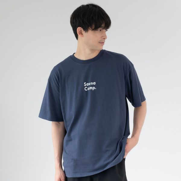 サウナキャンプ半袖シンプルプリントＴシャツ