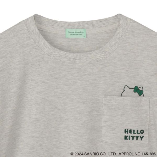 サンリオGREEN企画　ハローキティ　ポケット付きTシャツ