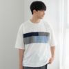 切替デザイン五分袖Ｔシャツ