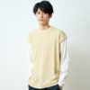 針抜きベスト風長袖Ｔシャツ