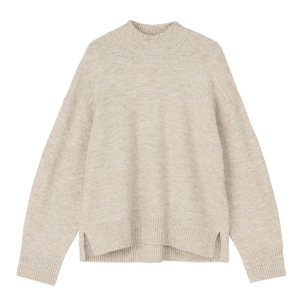 ブラッシュヤーンモックネックプルオーバー