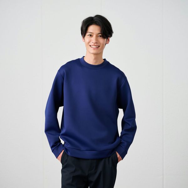 24AW 完売品✨ソブ パールパフプルオーバー ダンボールニット 洗濯可 紺36 trim_ofnls_itema8c1f622546911e