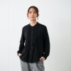 【オルスタ】イージーケアレーヨン混長袖ピンタックブラウス