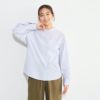 ラメストライプバンドカラーブラウス