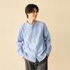 てまラク　麻入り無地長袖シャツ
