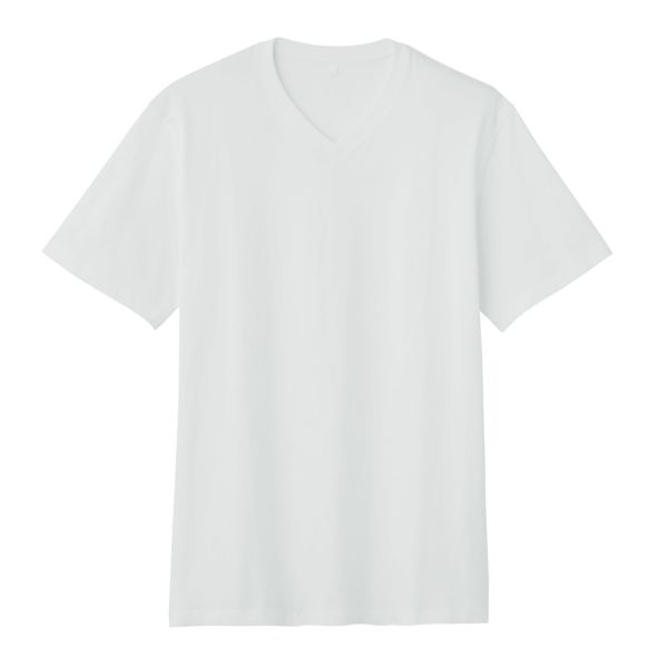 オーガニックコットン　無地Ｖネック半袖Ｔシャツ