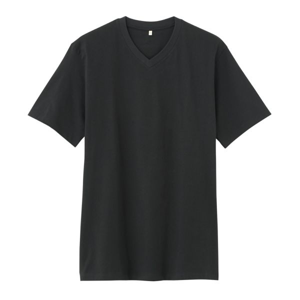 オーガニックコットン　無地Ｖネック半袖Ｔシャツ