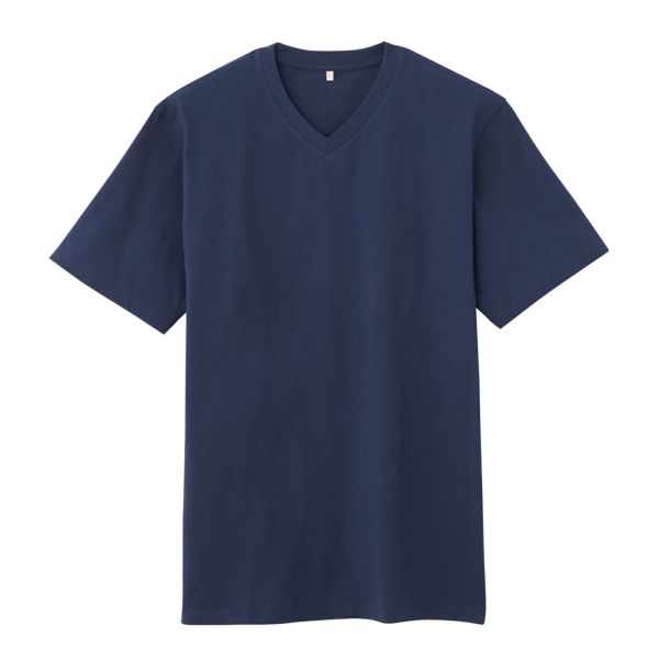 オーガニックコットン　無地Ｖネック半袖Ｔシャツ