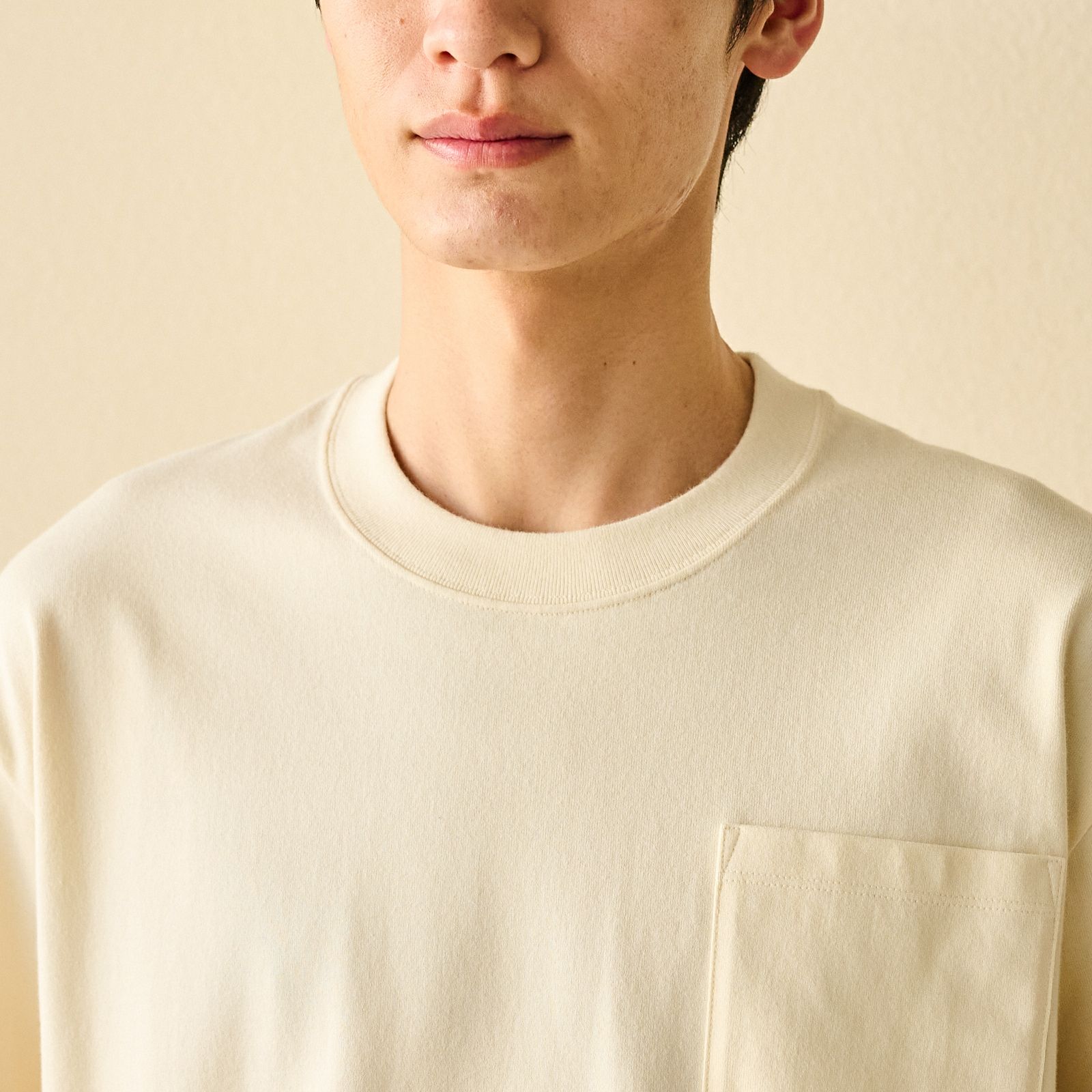 オーガニックコットン　太番手無地長袖Ｔシャツ