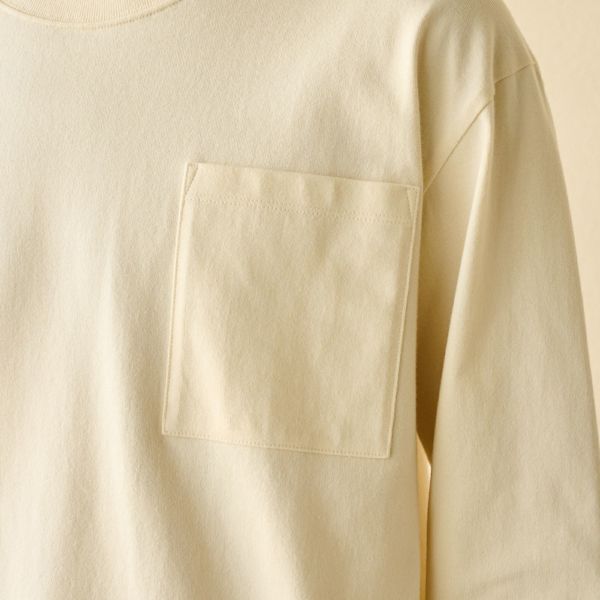 オーガニックコットン　太番手無地長袖Ｔシャツ