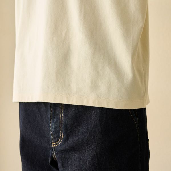 オーガニックコットン　太番手無地長袖Ｔシャツ