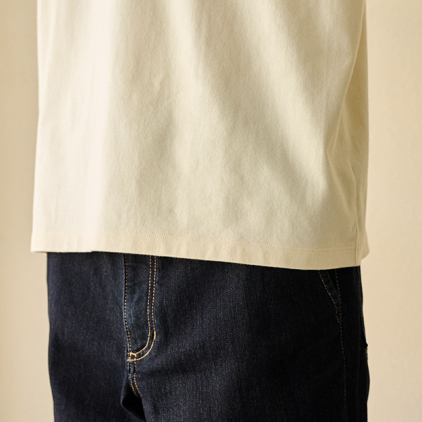 オーガニックコットン　太番手無地長袖Ｔシャツ