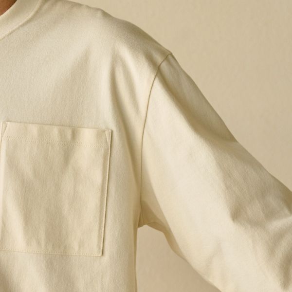 オーガニックコットン　太番手無地長袖Ｔシャツ