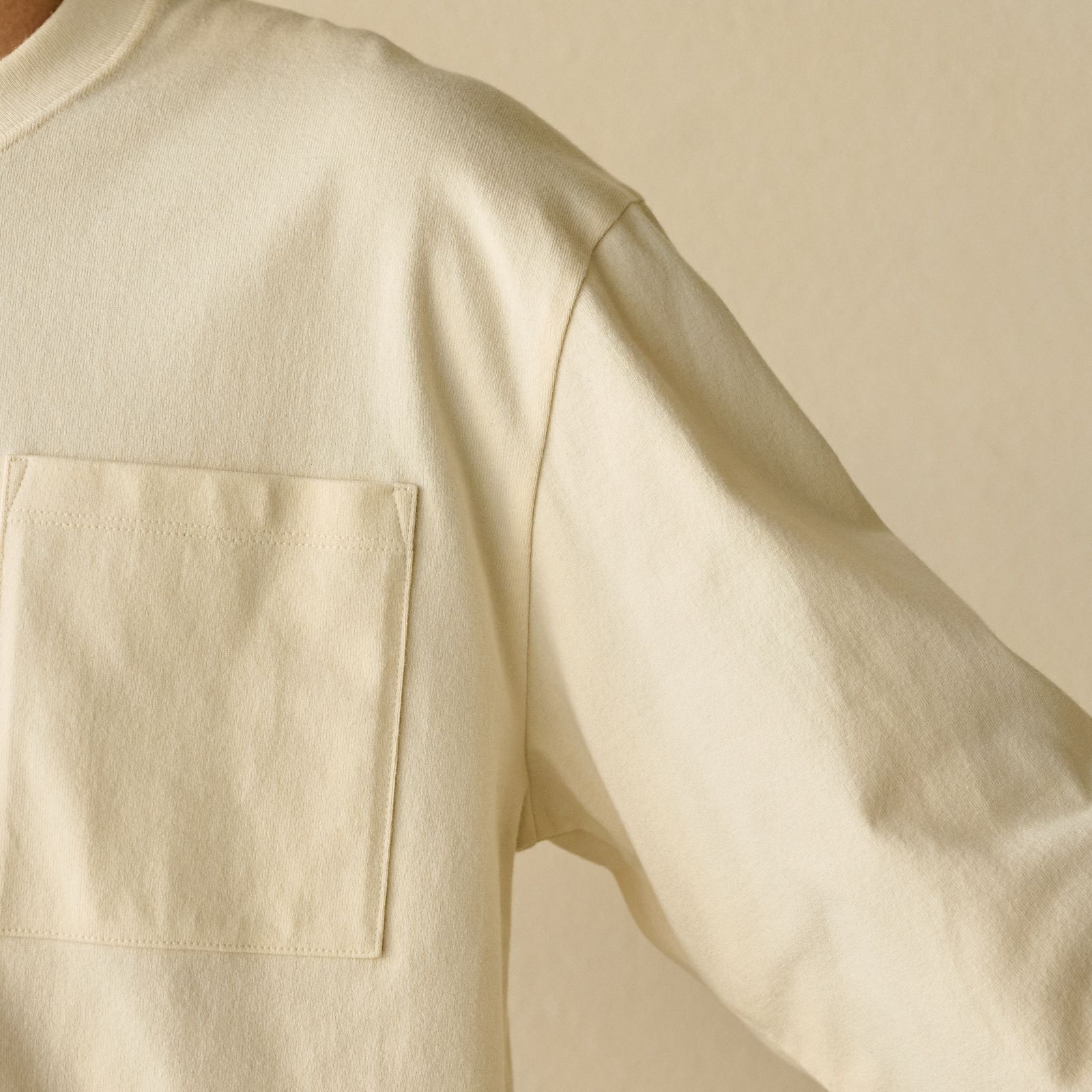 オーガニックコットン　太番手無地長袖Ｔシャツ