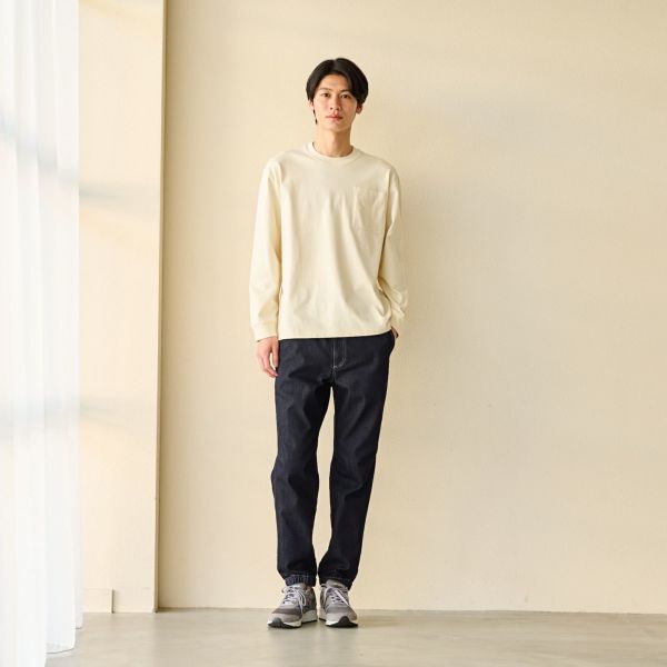 オーガニックコットン　太番手無地長袖Ｔシャツ