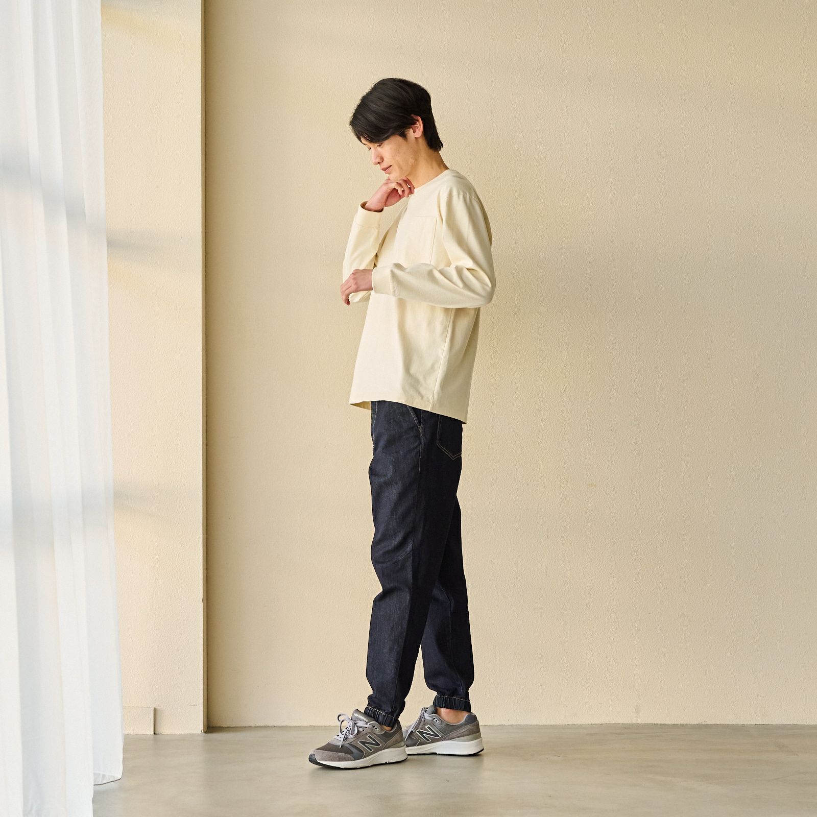 オーガニックコットン　太番手無地長袖Ｔシャツ