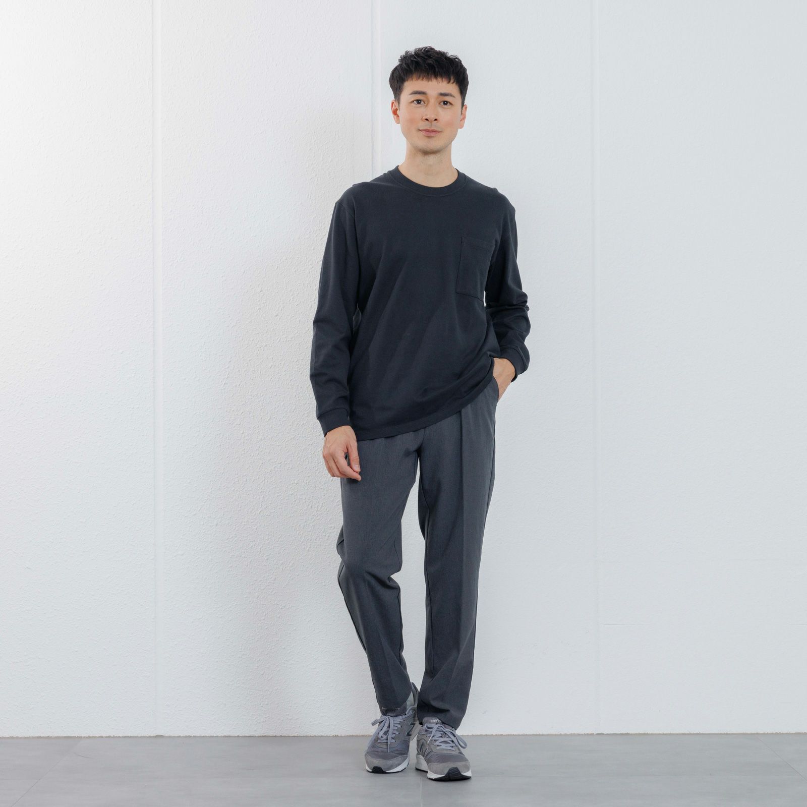 オーガニックコットン　太番手無地長袖Ｔシャツ