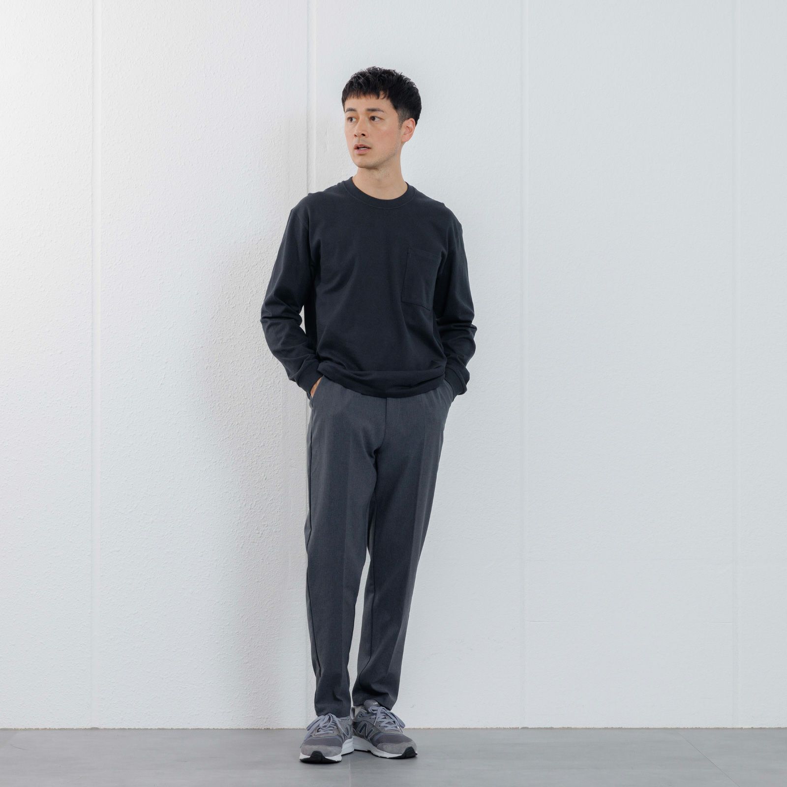 オーガニックコットン　太番手無地長袖Ｔシャツ