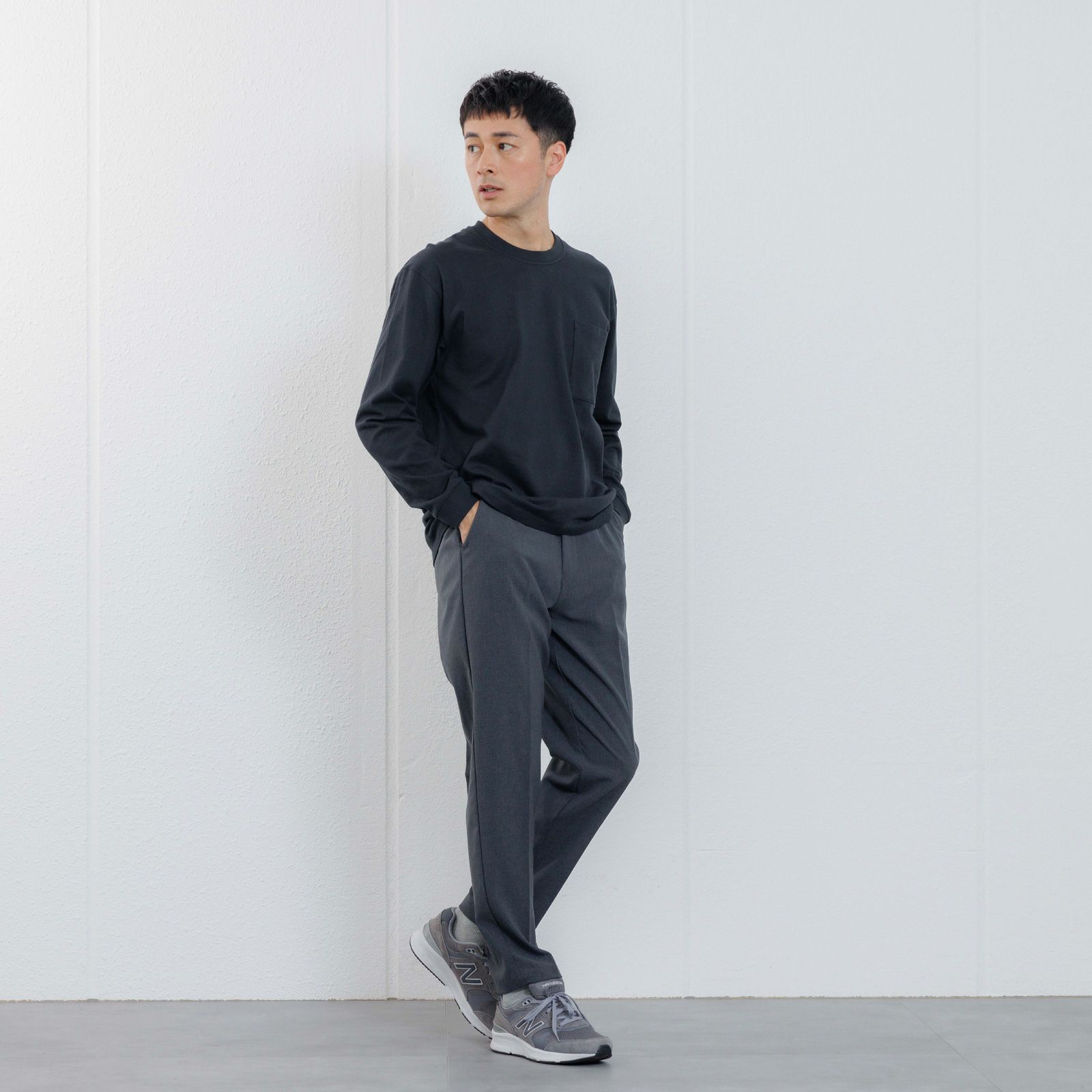 オーガニックコットン　太番手無地長袖Ｔシャツ