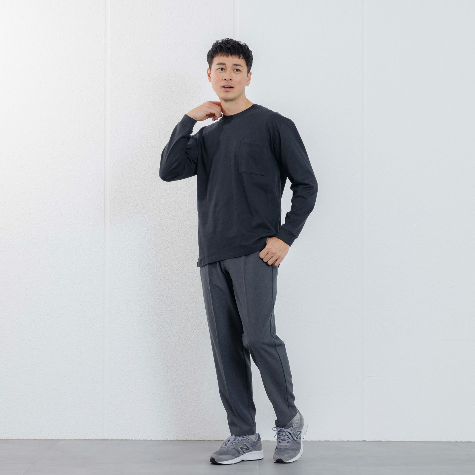 オーガニックコットン　太番手無地長袖Ｔシャツ