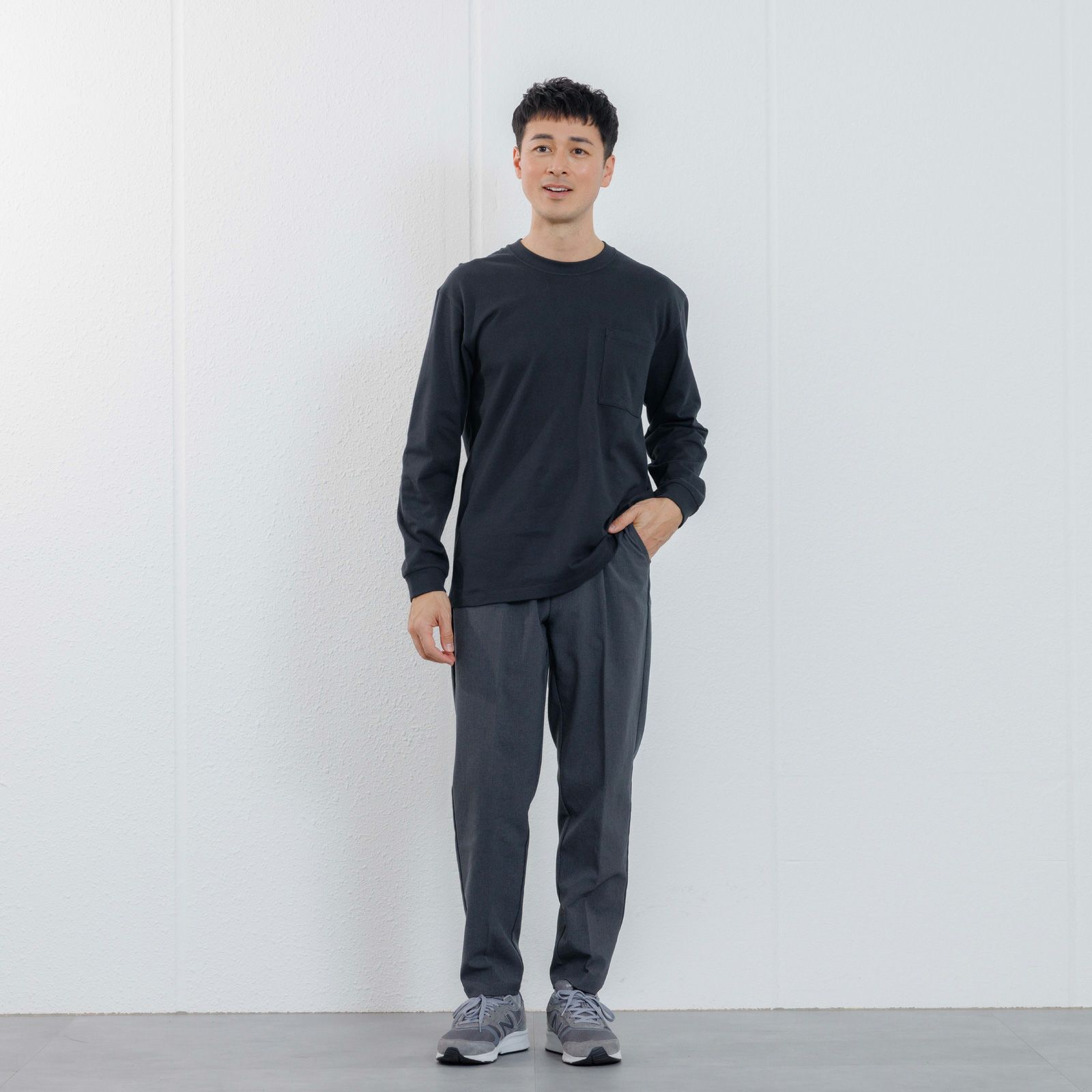 オーガニックコットン　太番手無地長袖Ｔシャツ