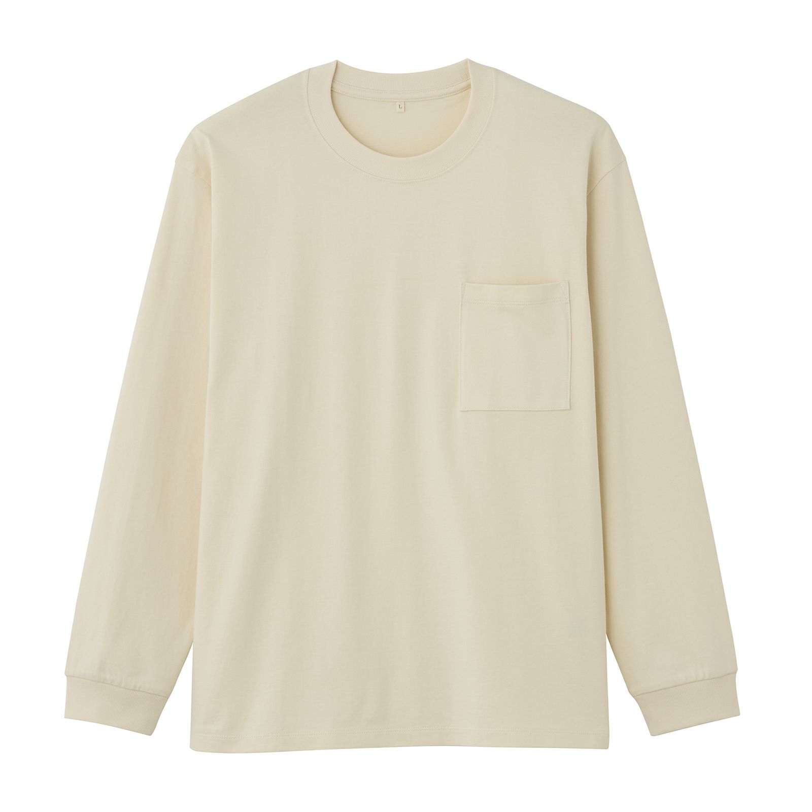 オーガニックコットン　太番手無地長袖Ｔシャツ