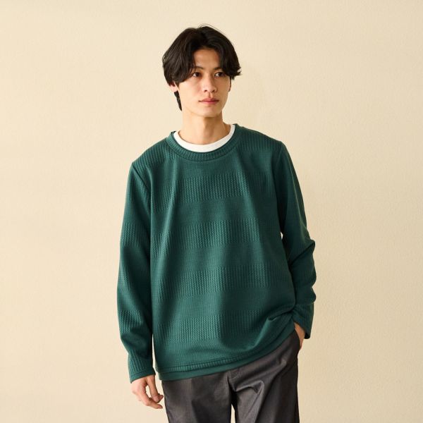 ジャカードフェイク長袖Ｔシャツ
