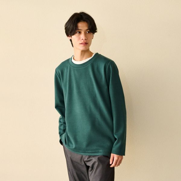 ジャカードフェイク長袖Ｔシャツ