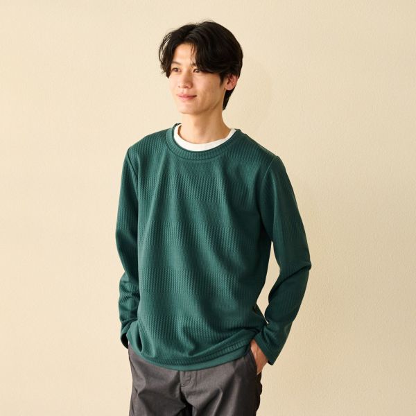 ジャカードフェイク長袖Ｔシャツ