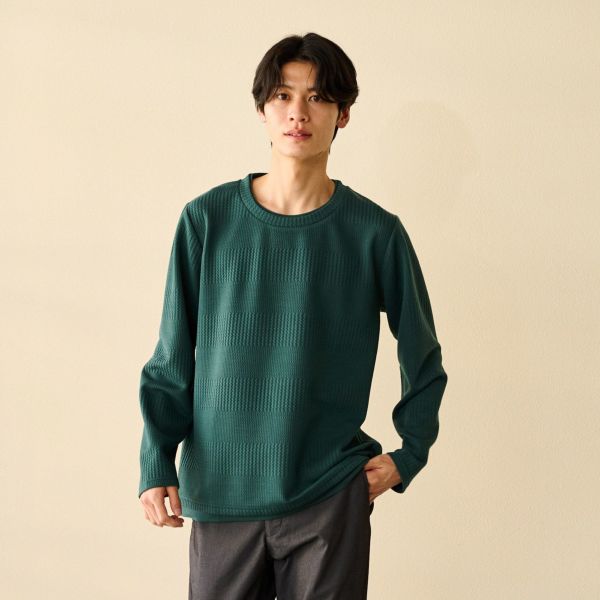 ジャカードフェイク長袖Ｔシャツ