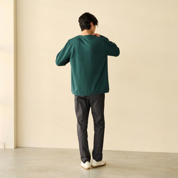 ジャカードフェイク長袖Ｔシャツ