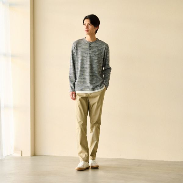 フェイクヘンリー長袖Ｔシャツ