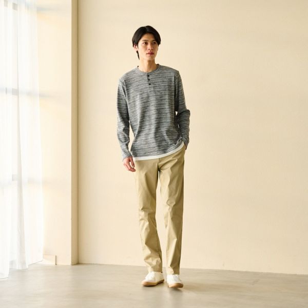 フェイクヘンリー長袖Ｔシャツ