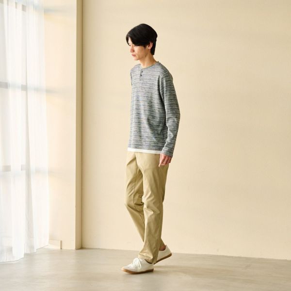 フェイクヘンリー長袖Ｔシャツ