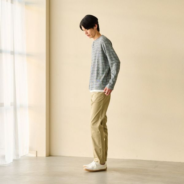 フェイクヘンリー長袖Ｔシャツ