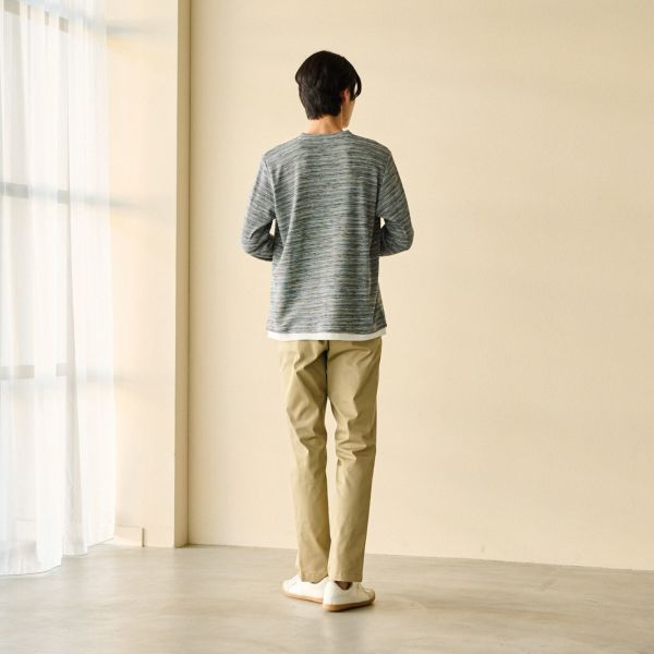 フェイクヘンリー長袖Ｔシャツ