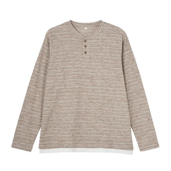 フェイクヘンリー長袖Ｔシャツ