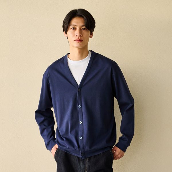 シルキーコットンカーディガン