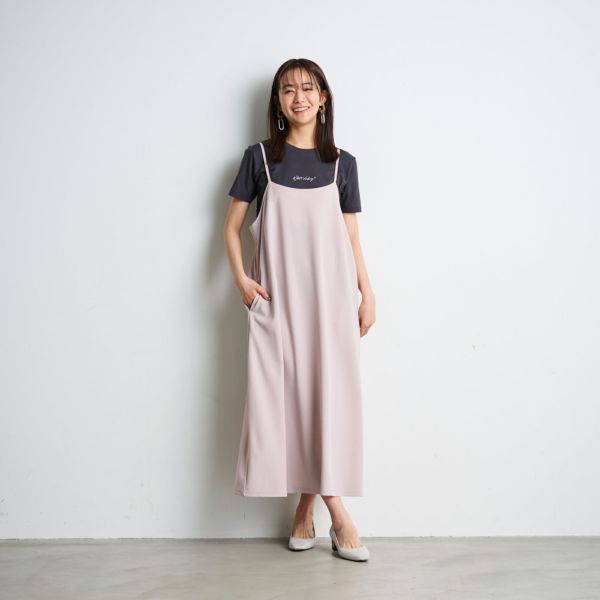 カットジョーゼット　キャミソールワンピース