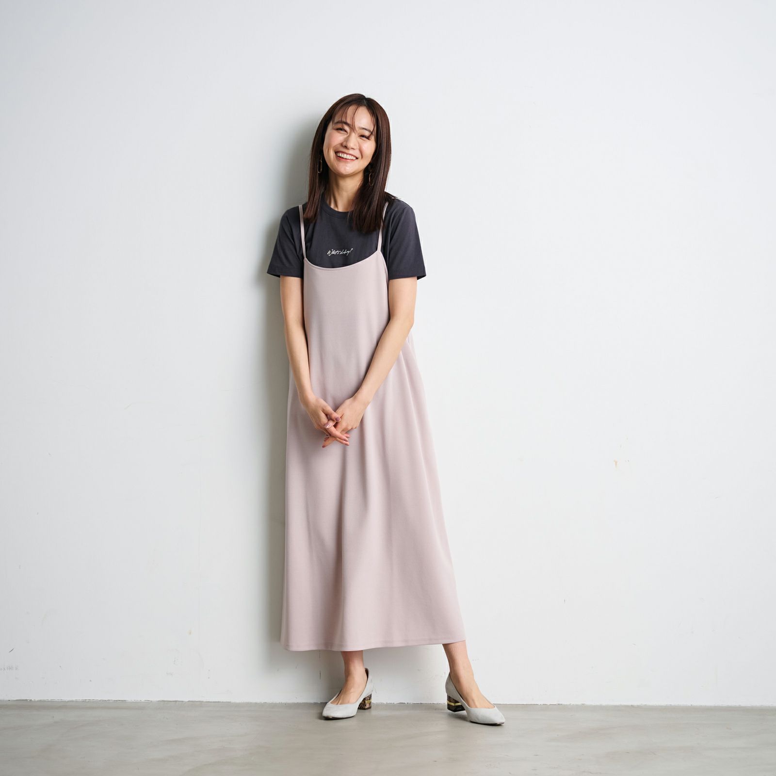 カットジョーゼット　キャミソールワンピース