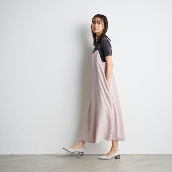 カットジョーゼット　キャミソールワンピース