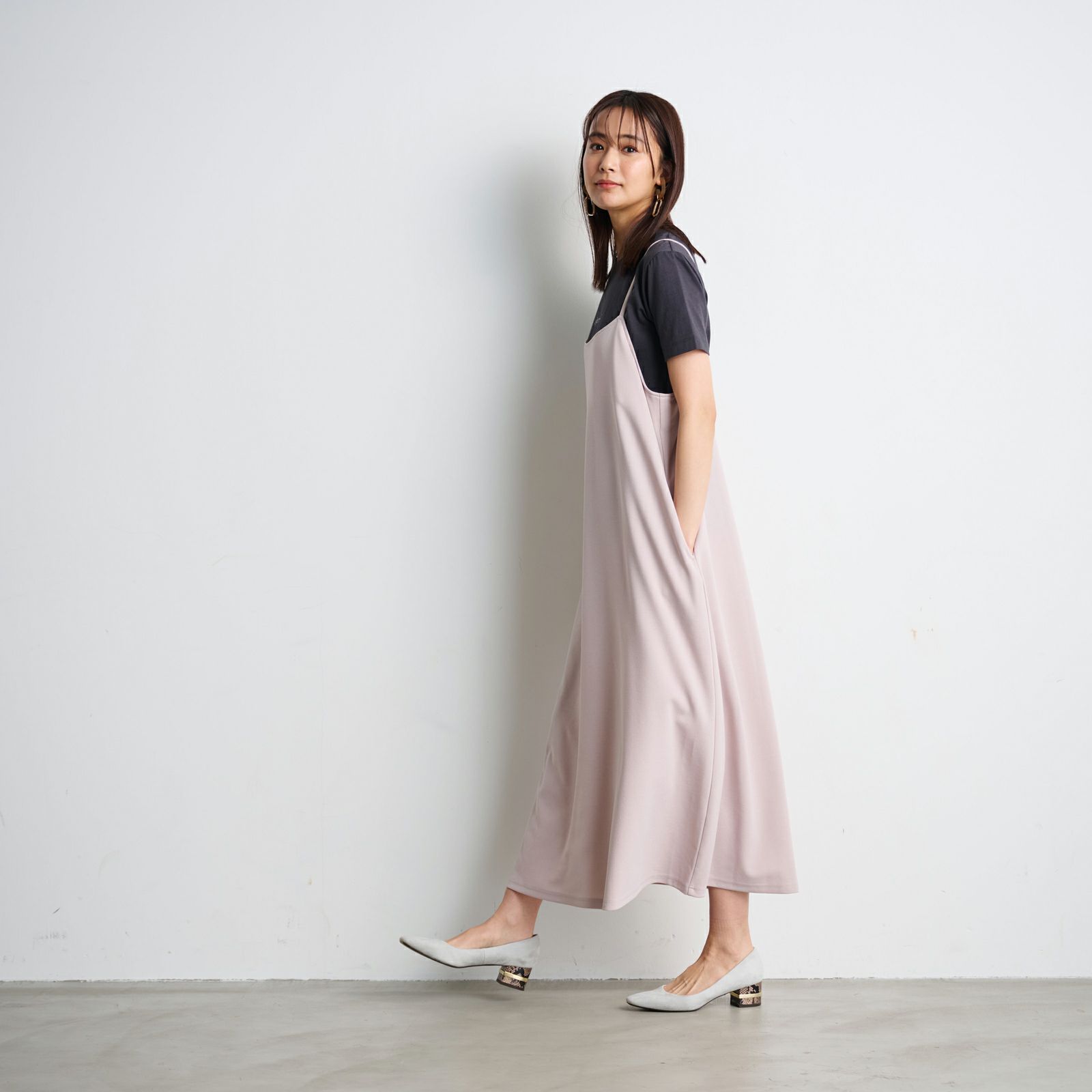 カットジョーゼット　キャミソールワンピース