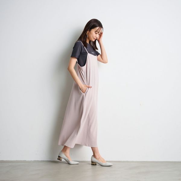 カットジョーゼット　キャミソールワンピース