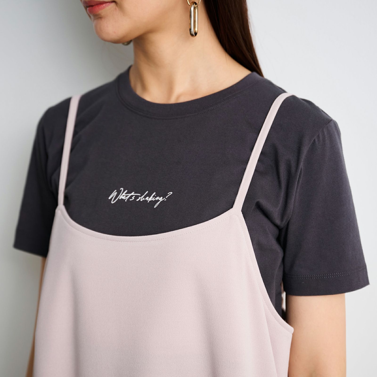 カットジョーゼット　キャミソールワンピース