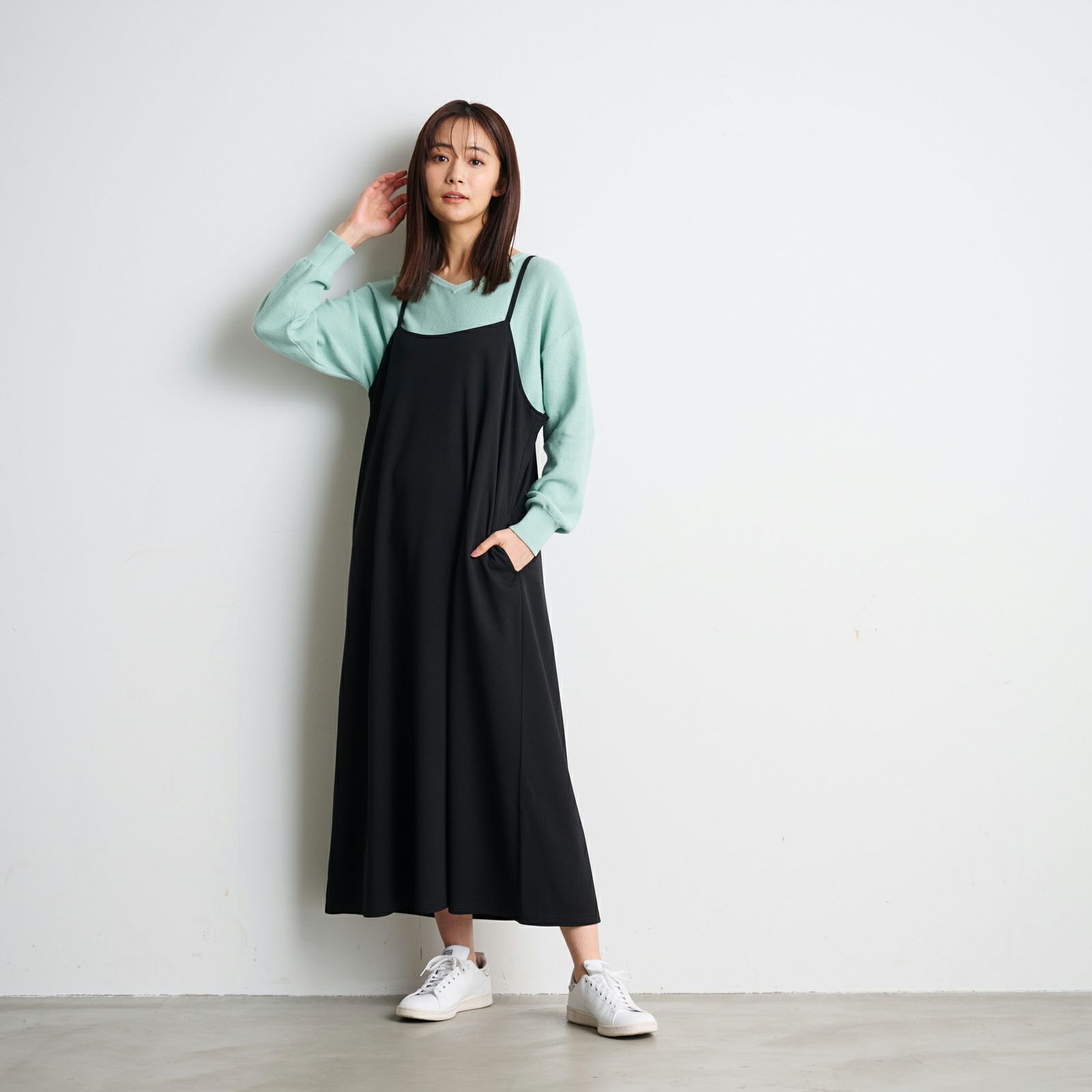 カットジョーゼット　キャミソールワンピース